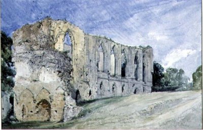 Easby Abbey, Yorkshire by William Callow